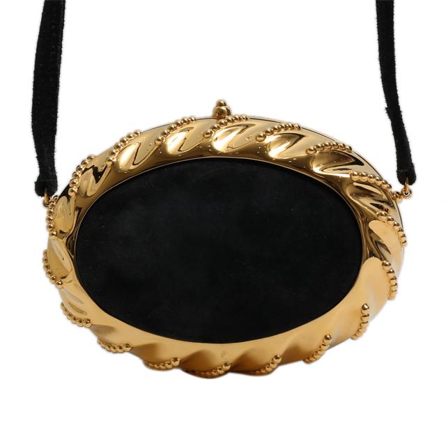 HERMÈS Vintage Mini Shoulder Bag and Clutch in Black Doblis suede with Gold hardware - 1