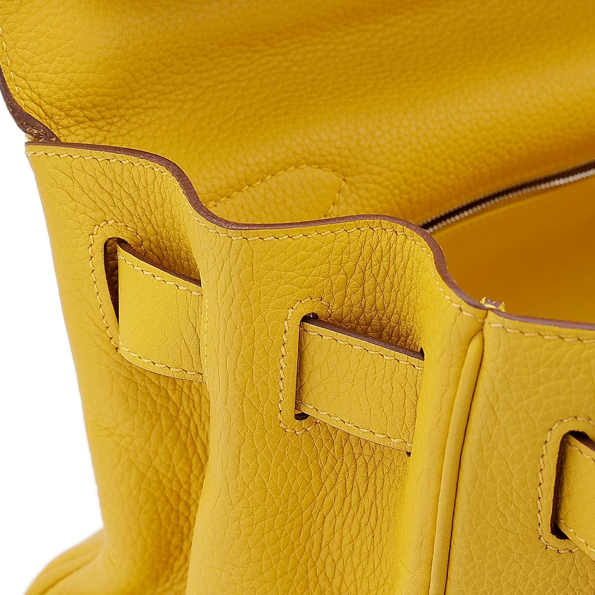 HERMÈS Shoulder Kelly 40 shoulder bag in Soleil Clemence leather with Palladium hardware - 19