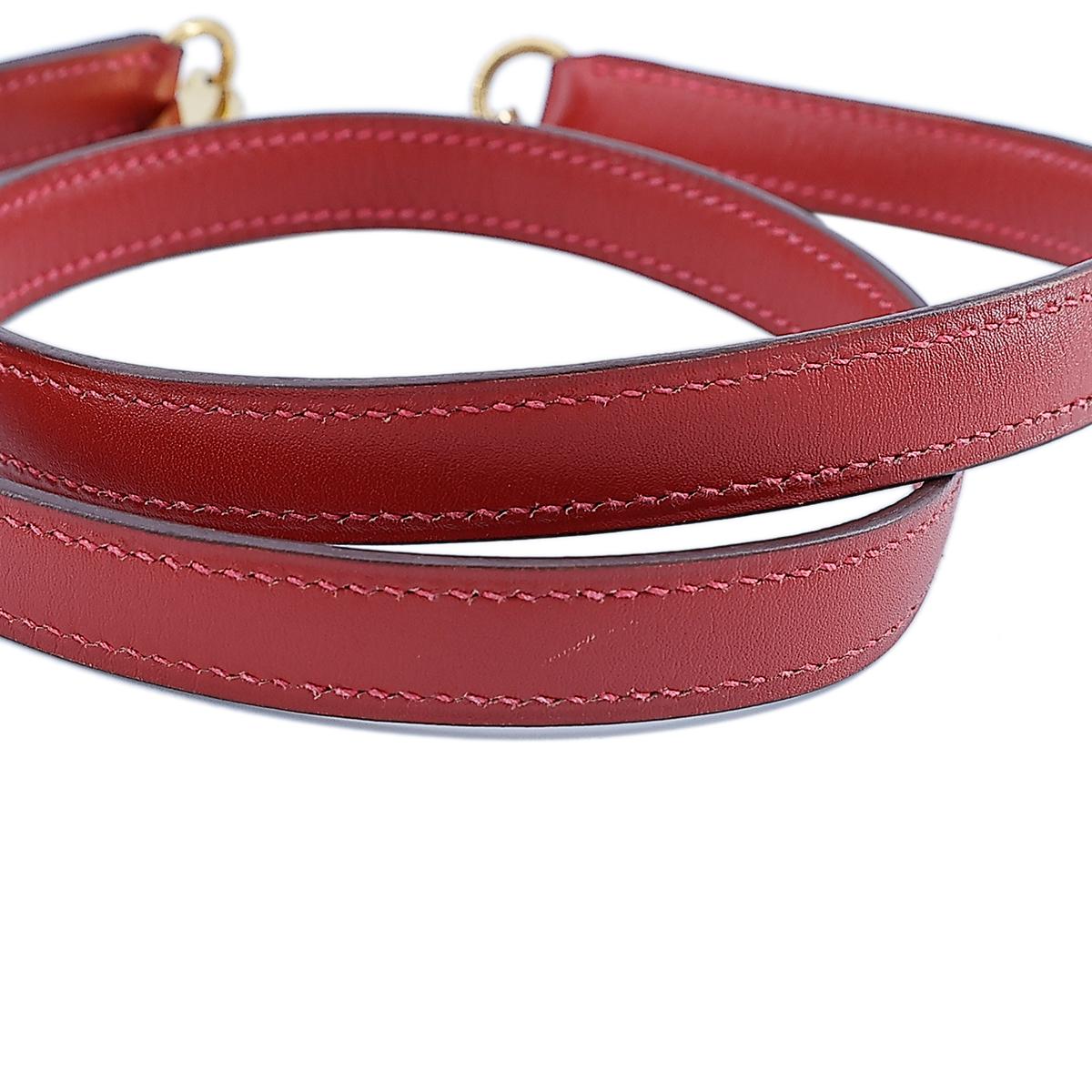 HERMÈS Kelly 25 Sellier handbag in Vermillon Box calfskin with Guilloche hardware - 24