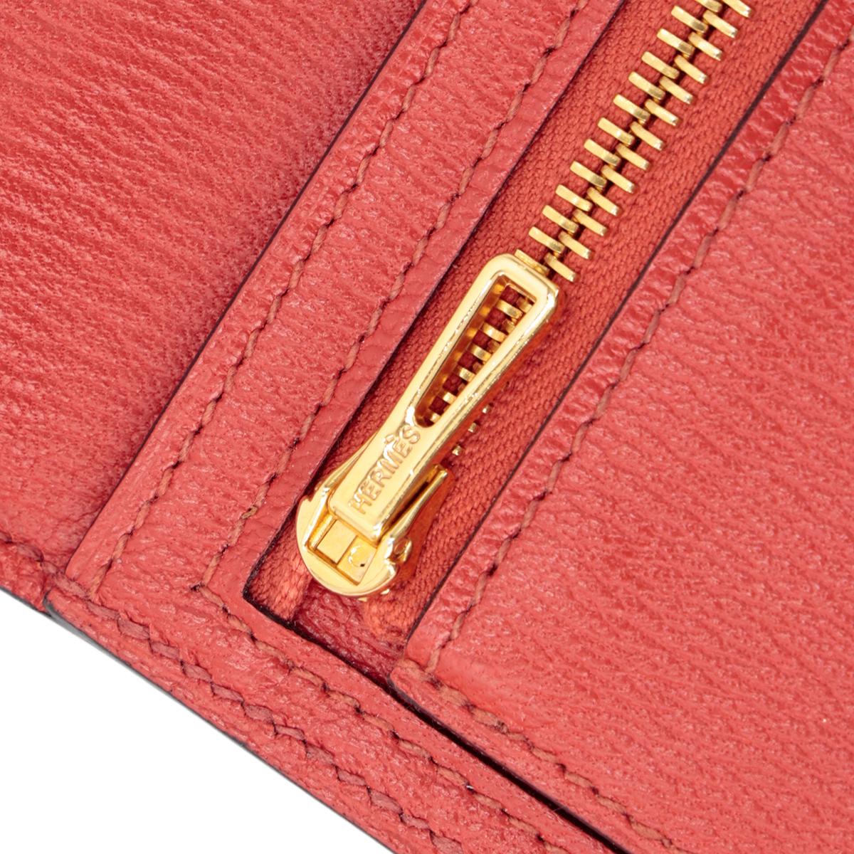 Very Good ( Rank A) HERMÈS Bearn Soufflet Sanguine (9M) Alligator Gold hardware Square R (2014) - 20
