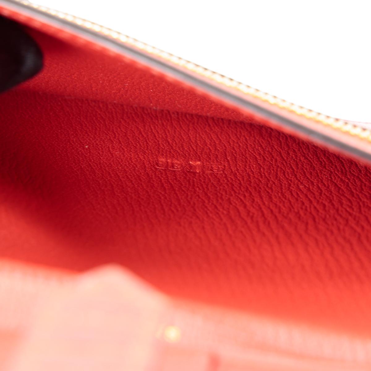 Very Good ( Rank A) HERMÈS Bearn Soufflet Sanguine (9M) Alligator Gold hardware Square R (2014) - 23