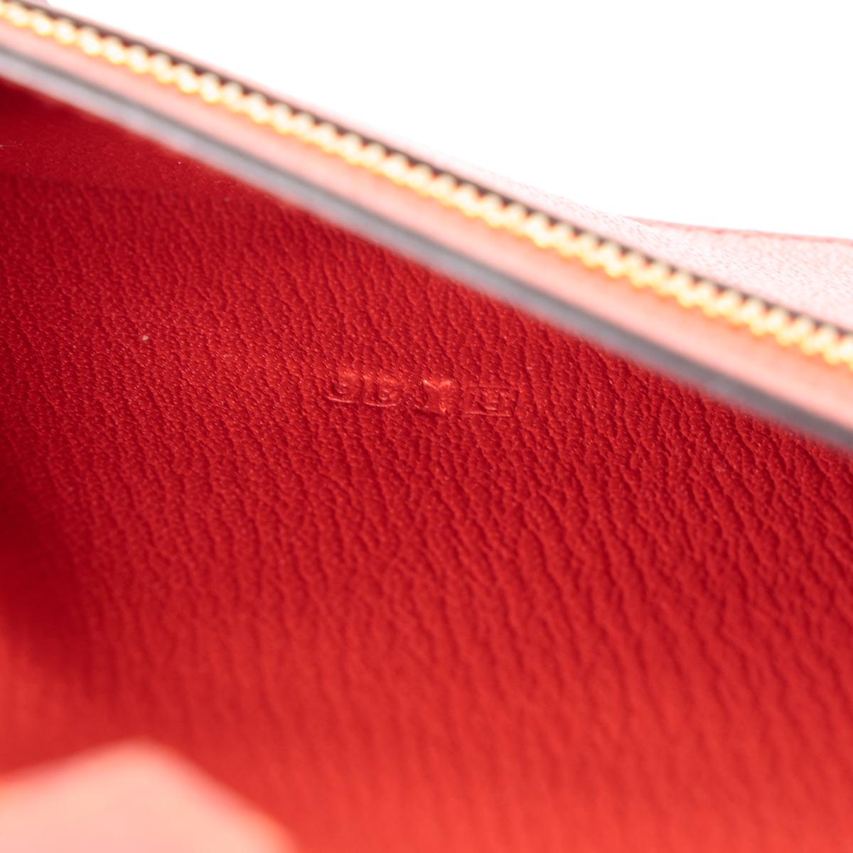 Very Good ( Rank A) HERMÈS Bearn Soufflet Sanguine (9M) Alligator Gold hardware Square R (2014) - 25