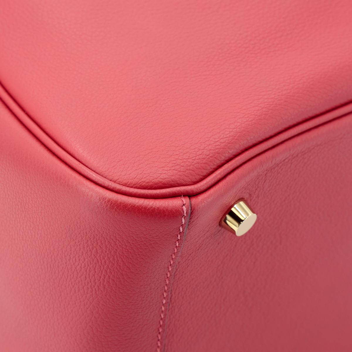 HERMÈS エルメス ショルダーバッグ リンディ 30 エヴァーカラー ルージュピマン ゴールド金具 D刻印 - 10