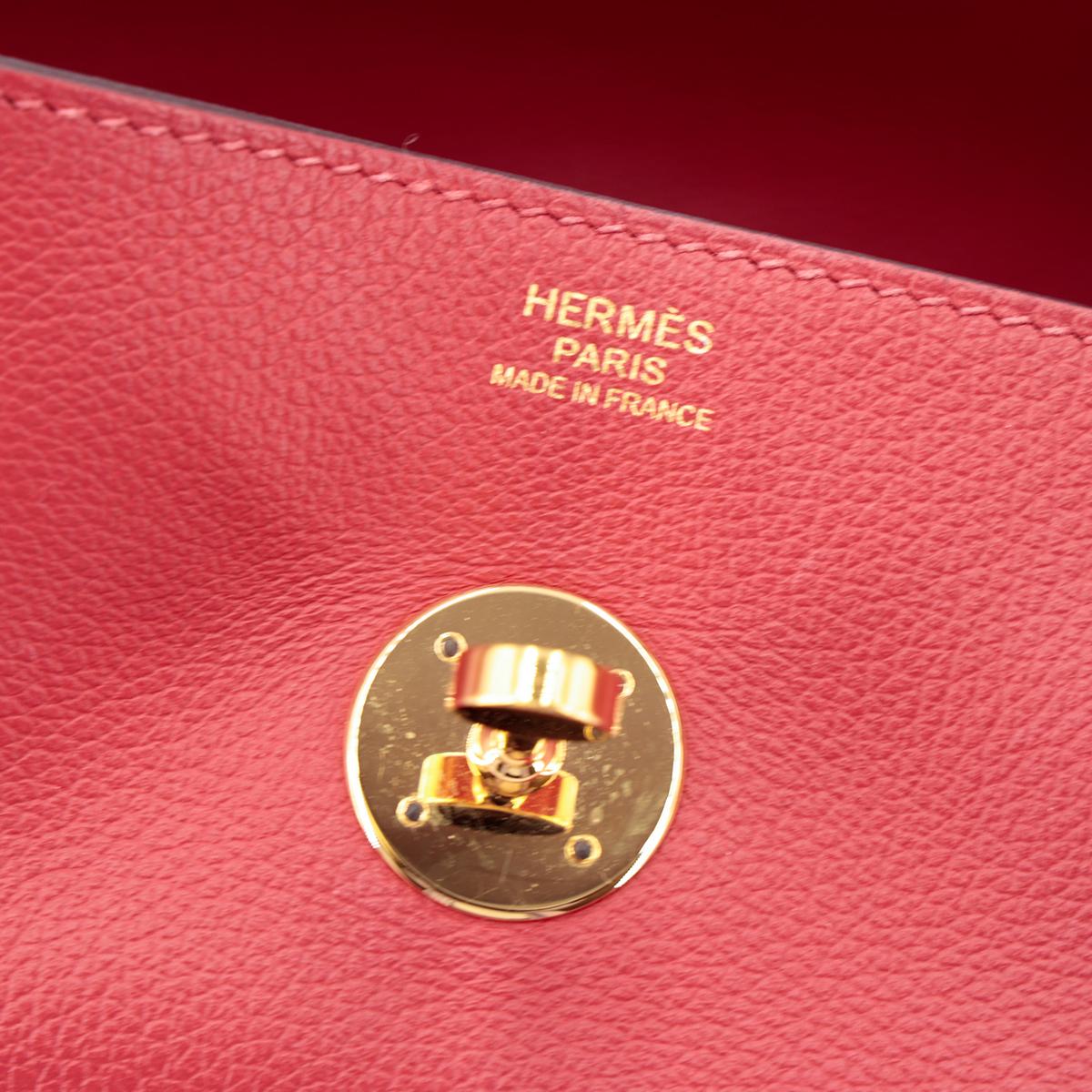 HERMÈS エルメス ショルダーバッグ リンディ 30 エヴァーカラー ルージュピマン ゴールド金具 D刻印 - 22