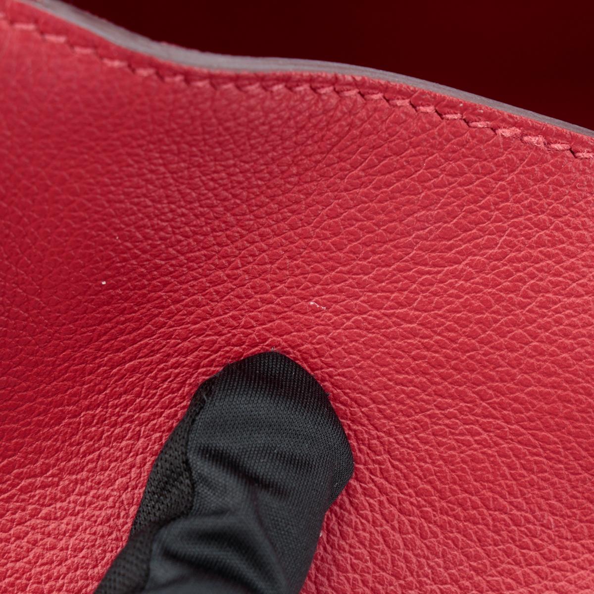 HERMÈS Lindy 30 shoulder bag in Rouge Piment Evercolor leather with Gold hardware - 26