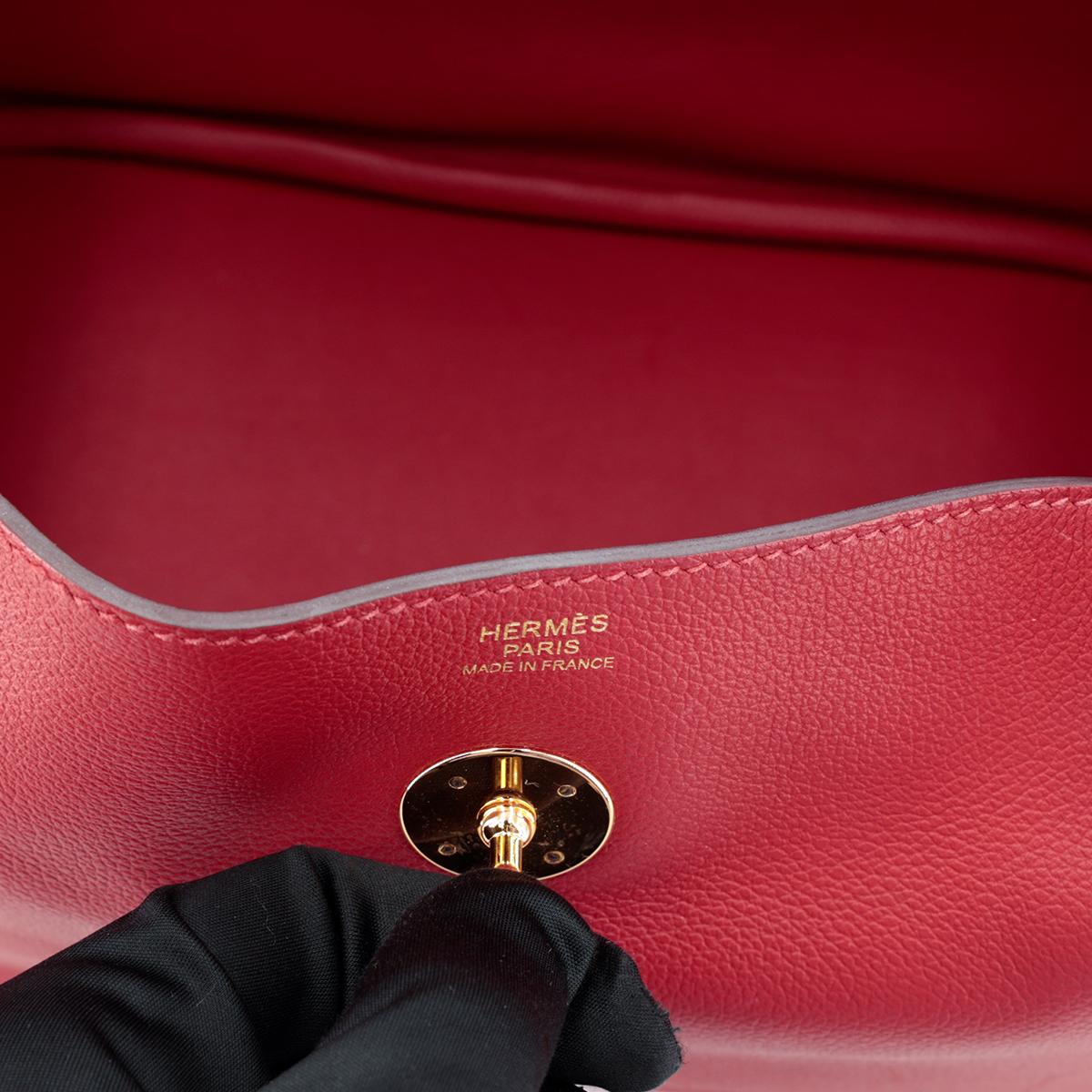 HERMÈS エルメス ショルダーバッグ リンディ 30 エヴァーカラー ルージュピマン ゴールド金具 D刻印 - 24