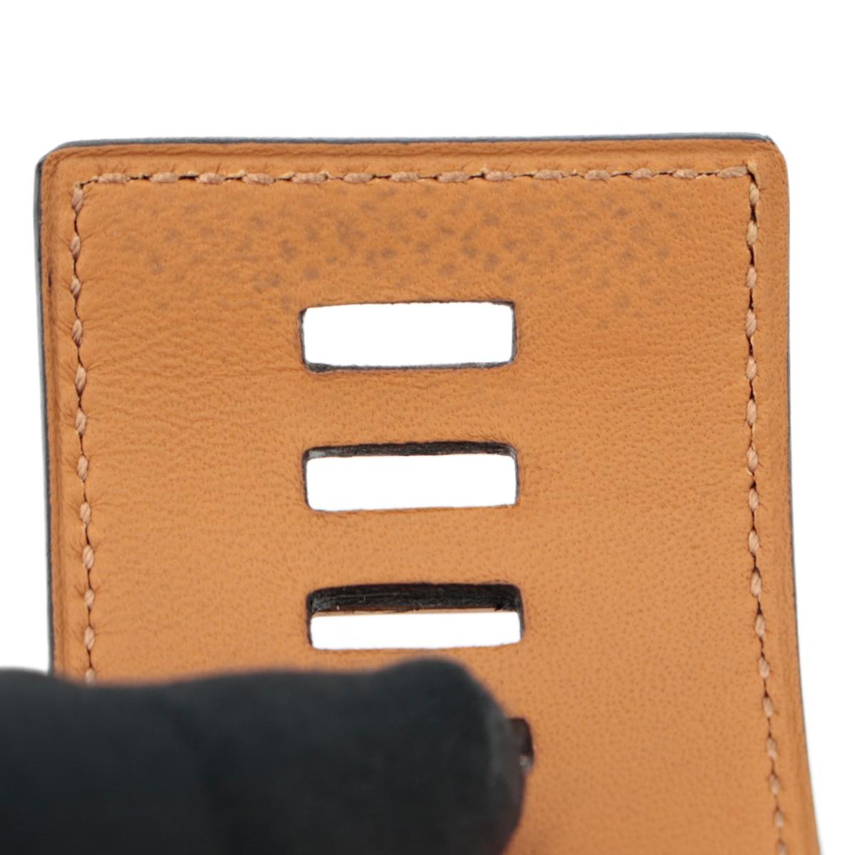 HERMÈS Collier De Chien Bracelet in Black Epsom leather with Gold hardware - 9