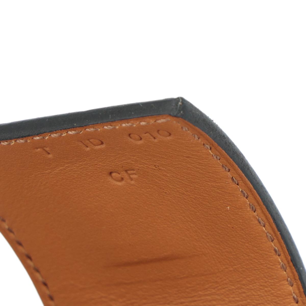 HERMÈS Collier De Chien Bracelet in Black Epsom leather with Gold hardware - 13