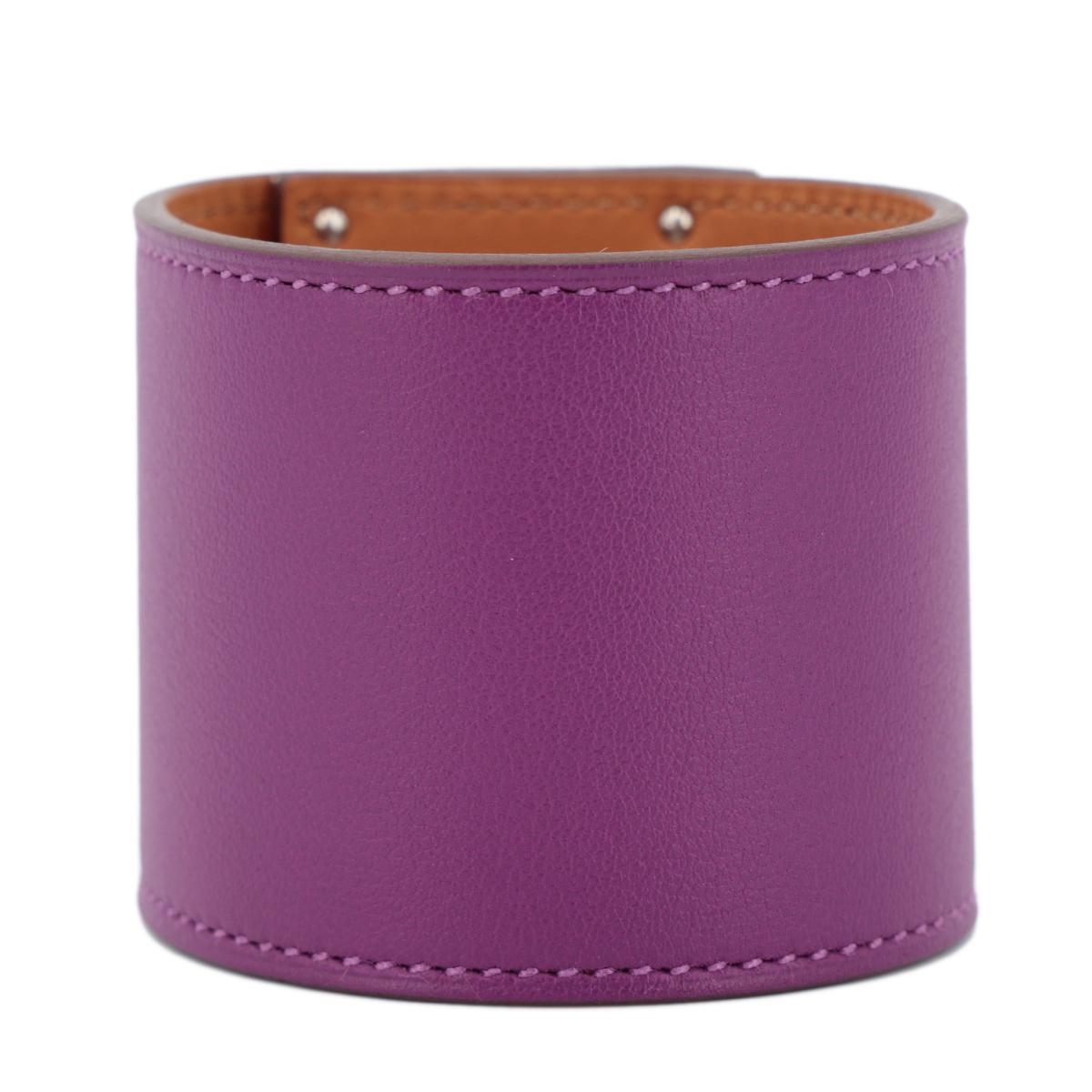 SA超美品 HERMÈS 爱马仕 Kelly Dog手镯 Tadelakt 皮 银扣 □R刻 2014年 - 4