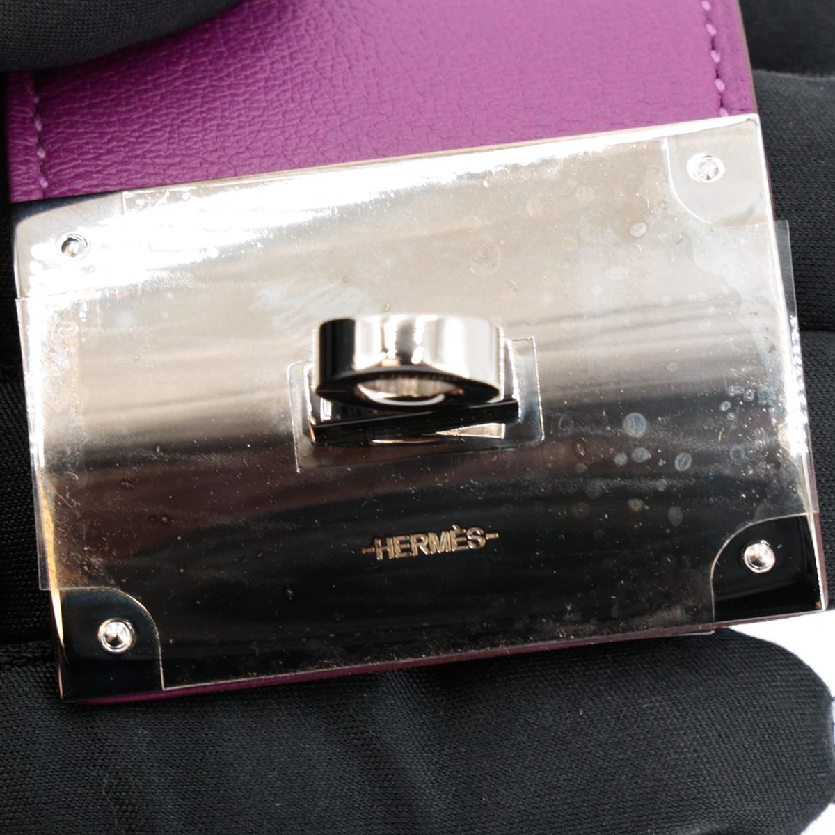 SA超美品 HERMÈS 爱马仕 Kelly Dog手镯 Tadelakt 皮 银扣 □R刻 2014年 - 8