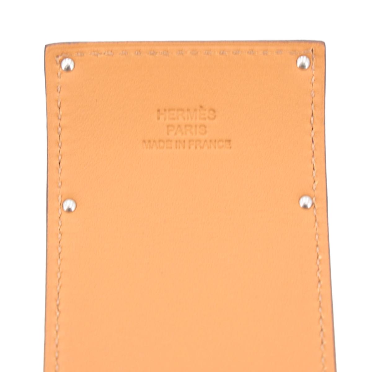 SA超美品 HERMÈS 爱马仕 Kelly Dog手镯 Tadelakt 皮 银扣 □R刻 2014年 - 10