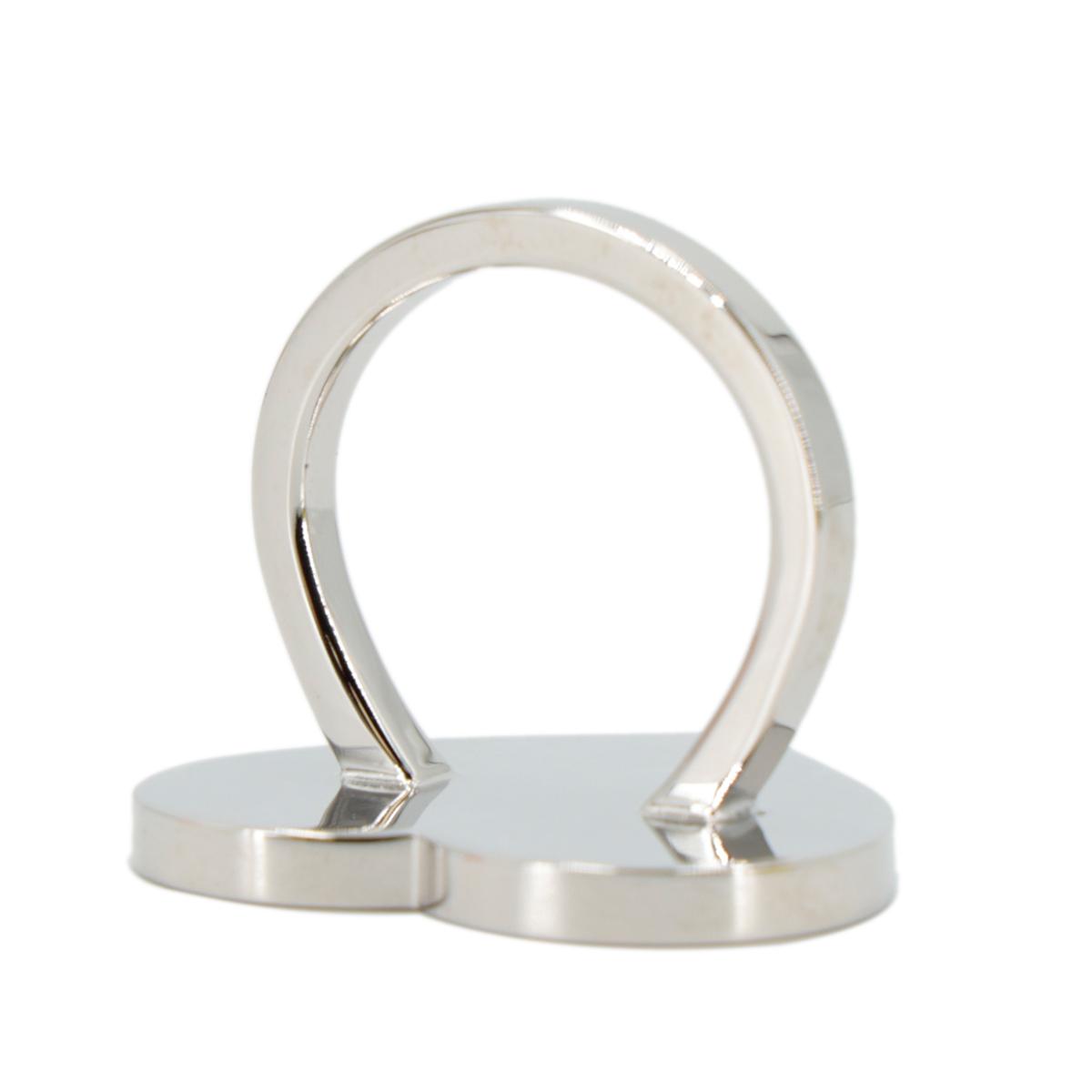 HERMÈS Scarf Ring "Coeur Laque" in Red with Palladium hardware - 5