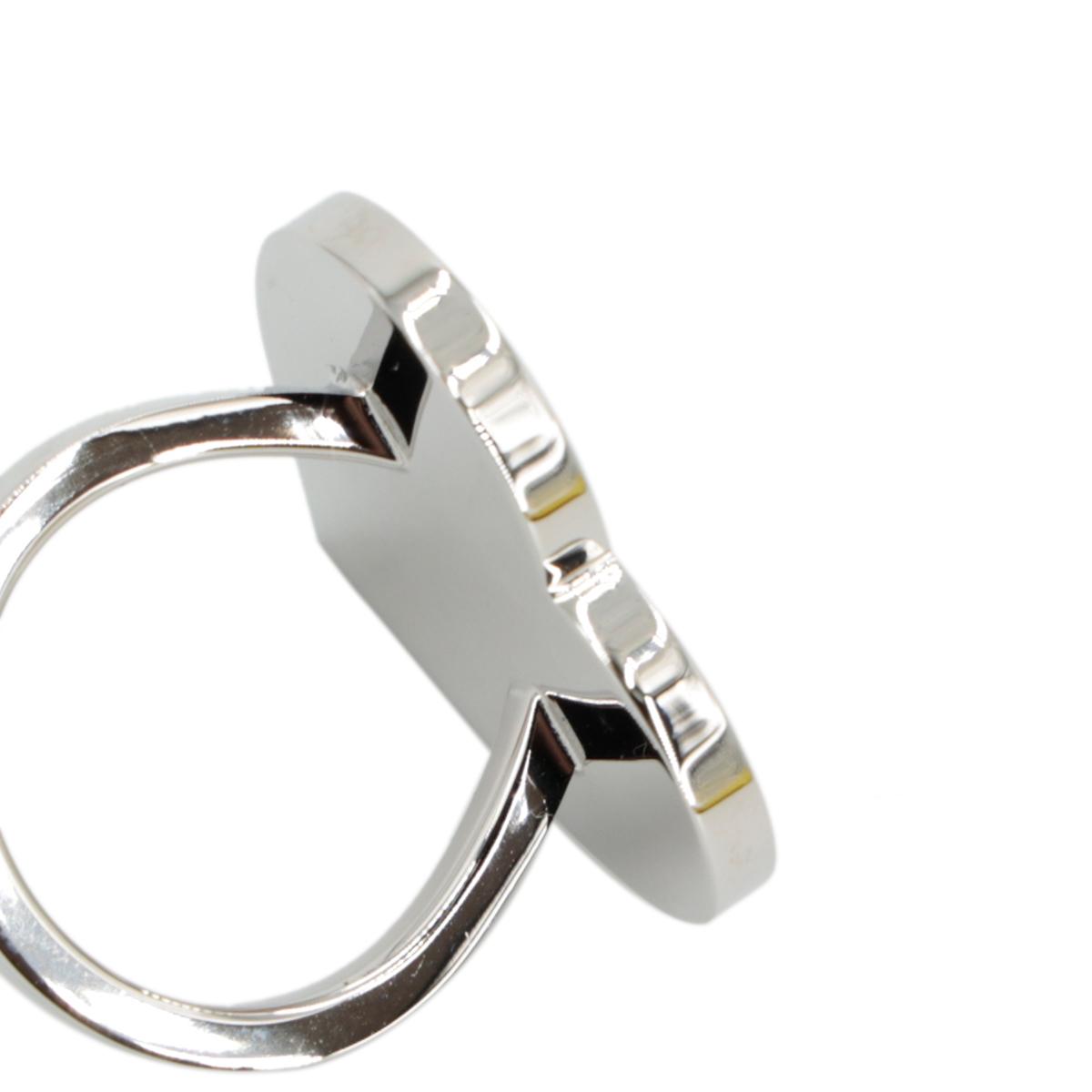 HERMÈS Scarf Ring "Coeur Laque" in Red with Palladium hardware - 7
