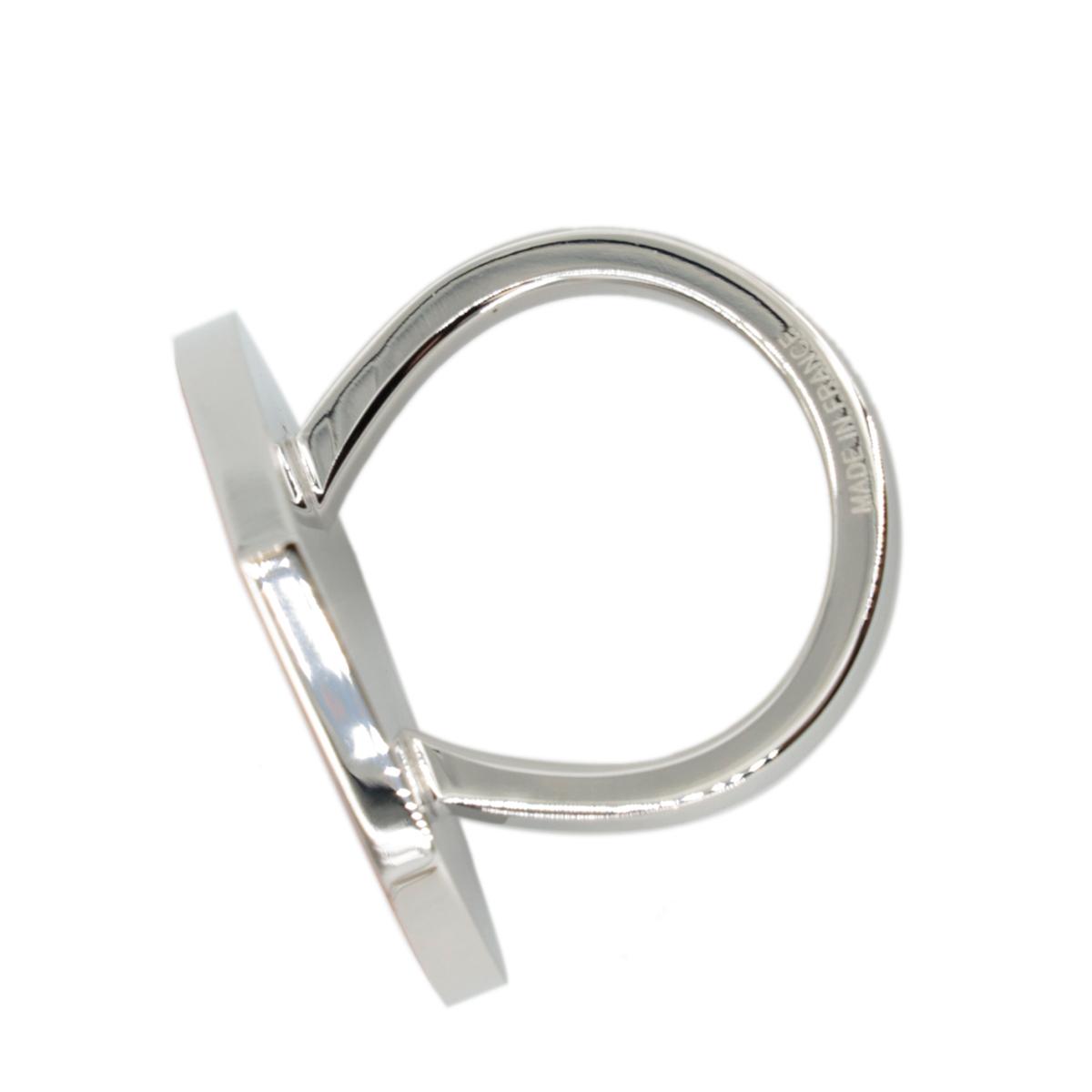 HERMÈS Scarf Ring "Coeur Laque" in Red with Palladium hardware - 6
