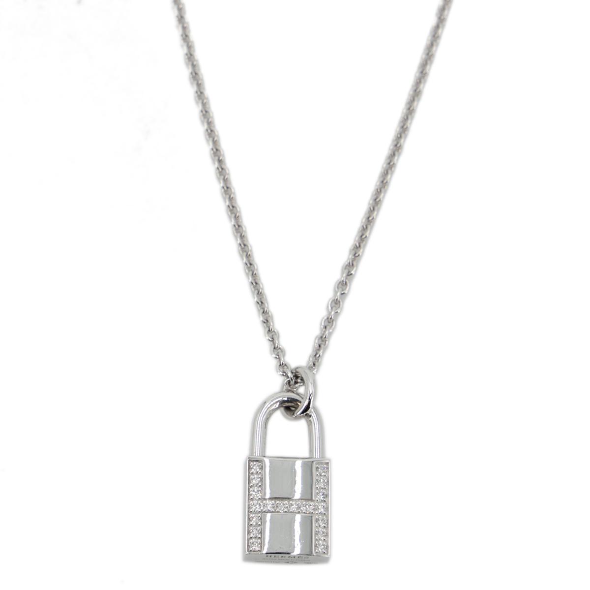 HERMÈS エルメス カデナ ネックレス 18K WG ダイヤ - 1