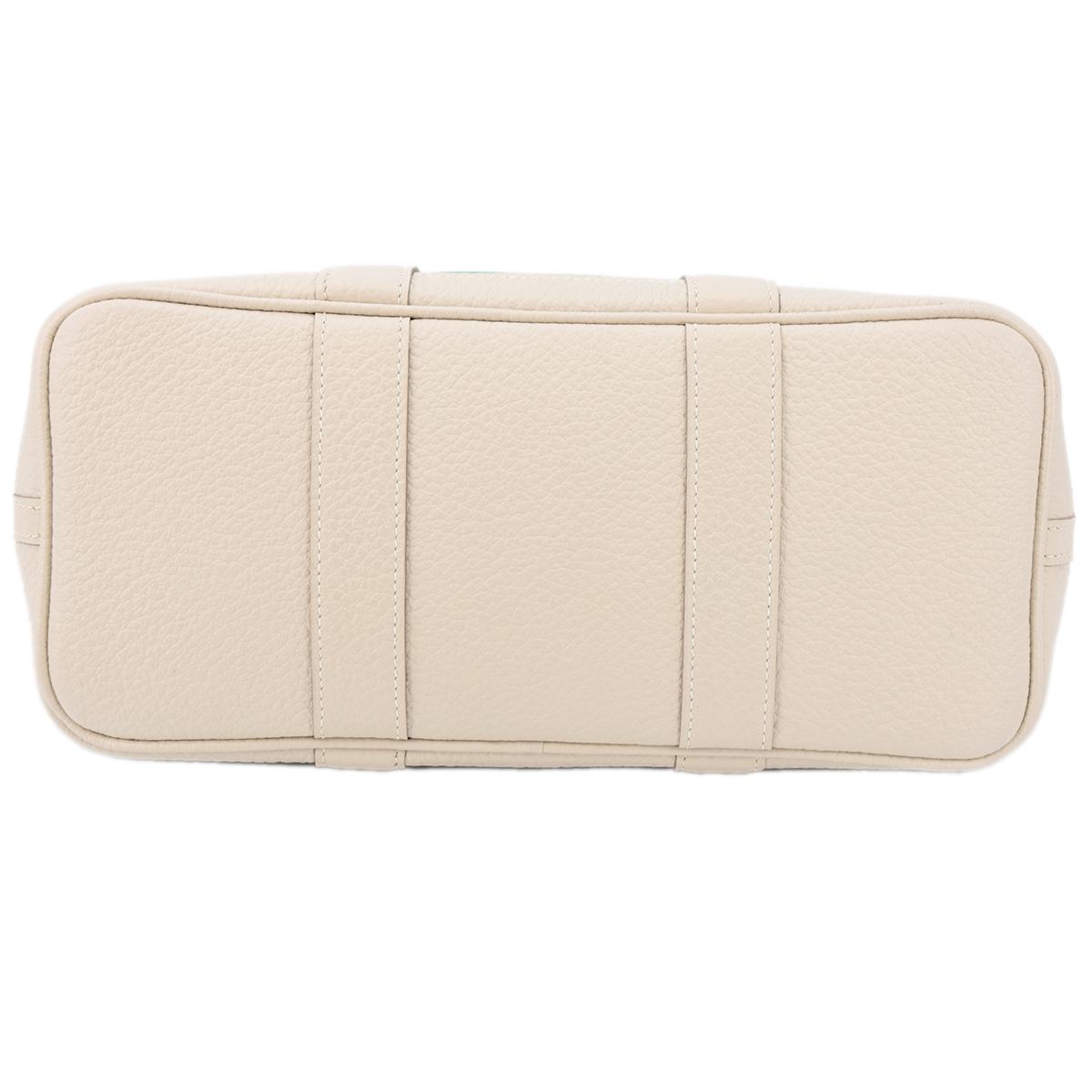 HERMÈS Garden Party 30 handbag in Bamboo and Craie Canvas and Negonda leather with Palladium hardware - 7