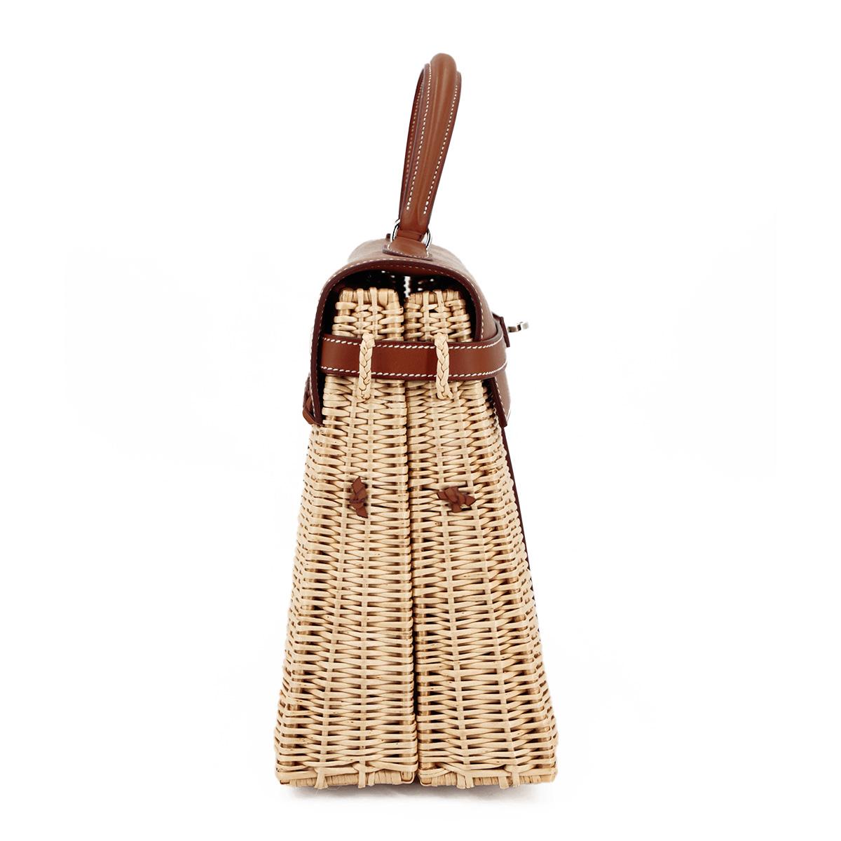 SA超美品 HERMÈS 爱马仕 限量收藏款 Kelly 35 Picnic 34 福宝 Fauve Barenia 马鞍皮 银扣 □O刻 2011年 - 5