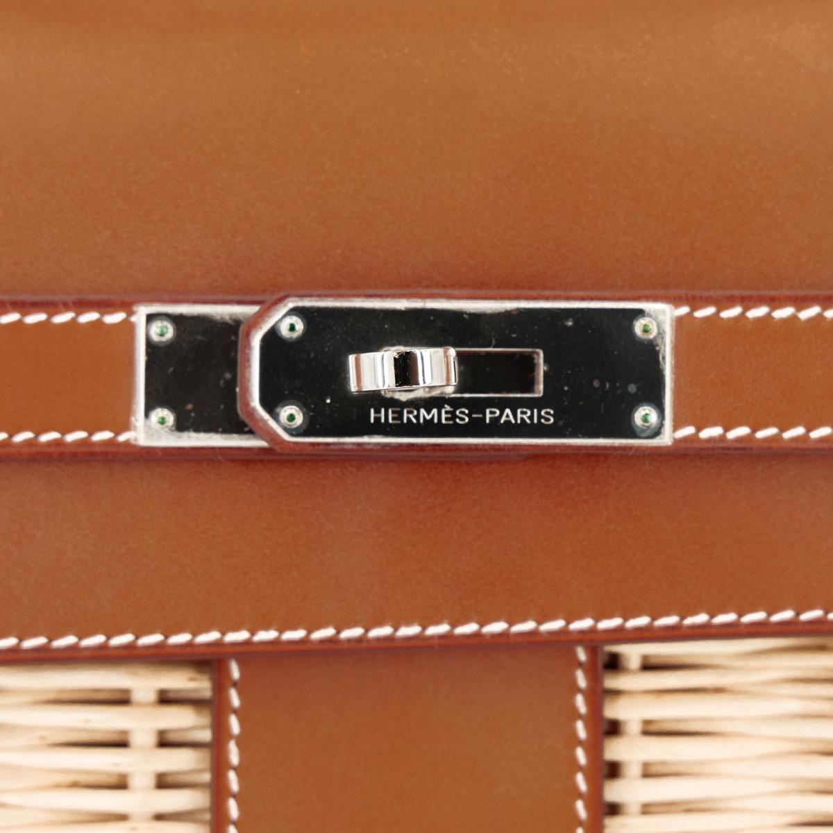 SA超美品 HERMÈS 爱马仕 限量收藏款 Kelly 35 Picnic 34 福宝 Fauve Barenia 马鞍皮 银扣 □O刻 2011年 - 15