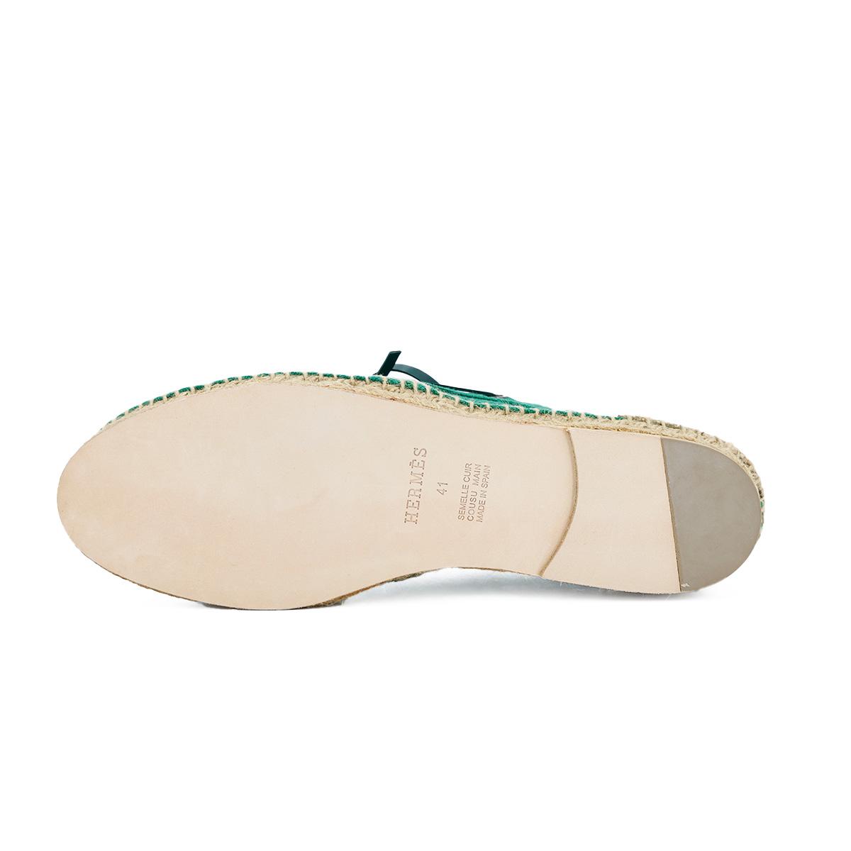 Brand New ( Rank N ) HERMÈS Man shoes Green Unknown None - 11