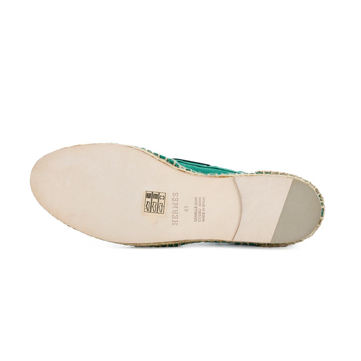 Brand New ( Rank N ) HERMÈS Man shoes Green Unknown None - 8