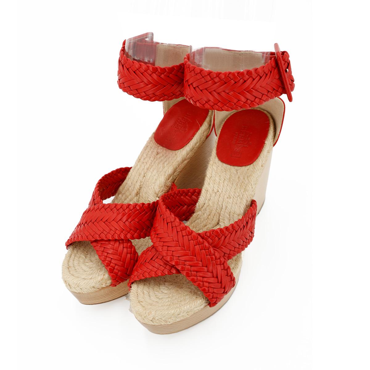 HERMÈS Legend sandal in Red Wood - 1