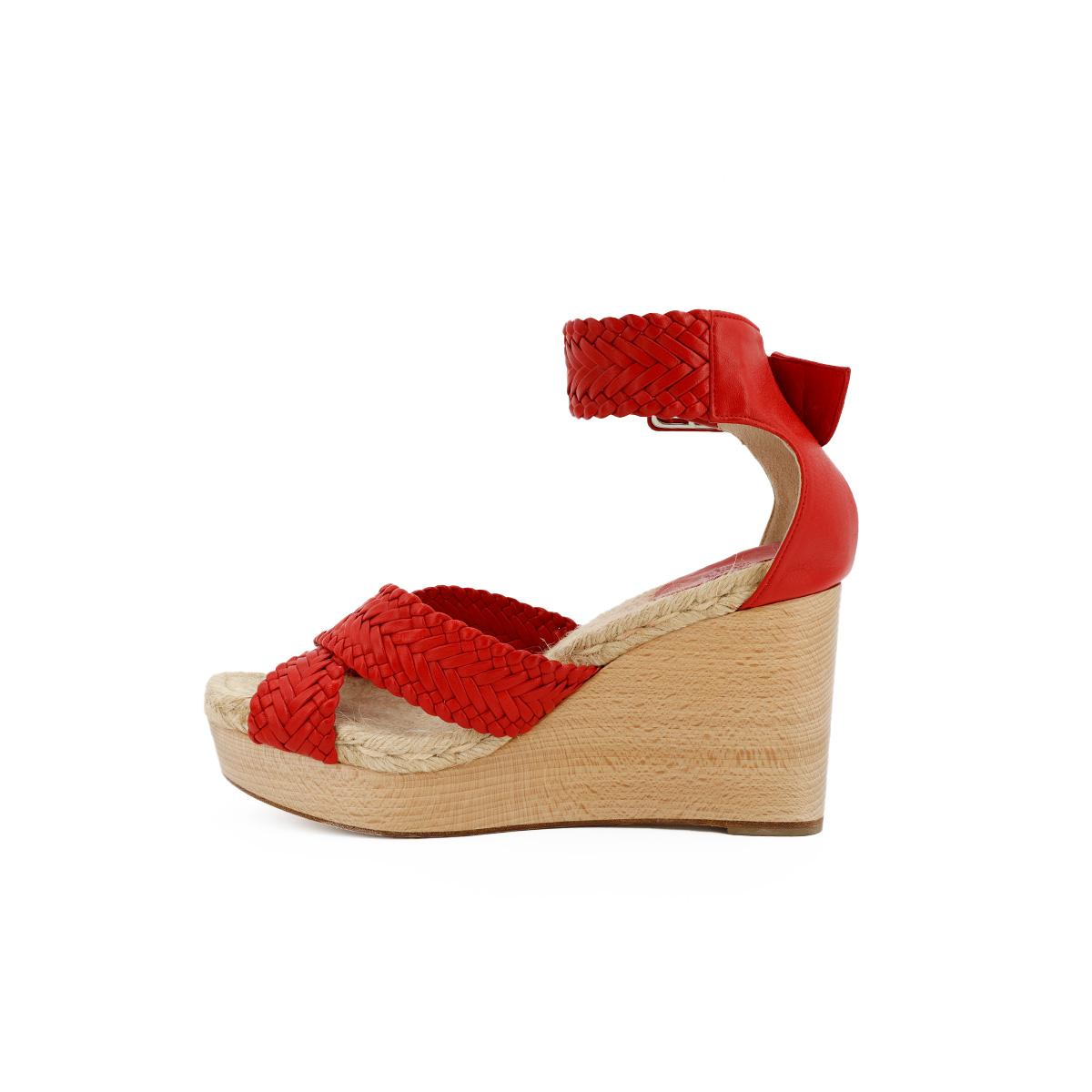 HERMÈS Legend sandal in Red Wood - 4