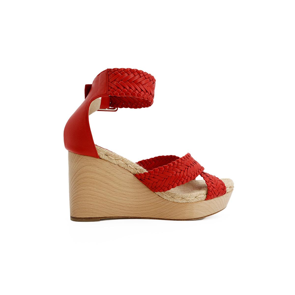 HERMÈS Legend sandal in Red Wood - 8