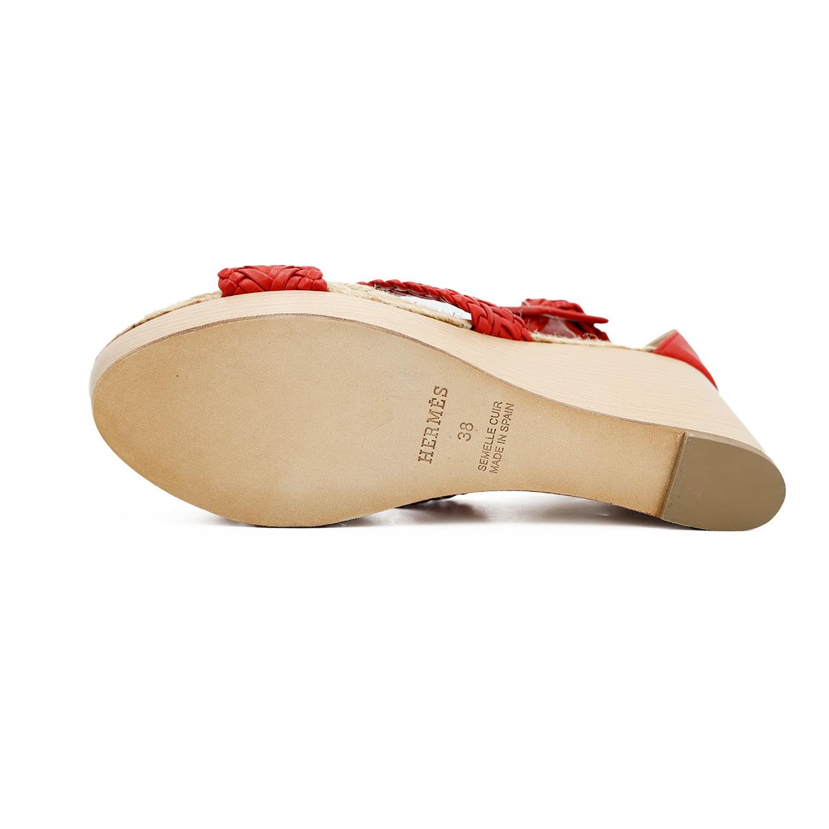 HERMÈS Legend sandal in Red Wood - 9