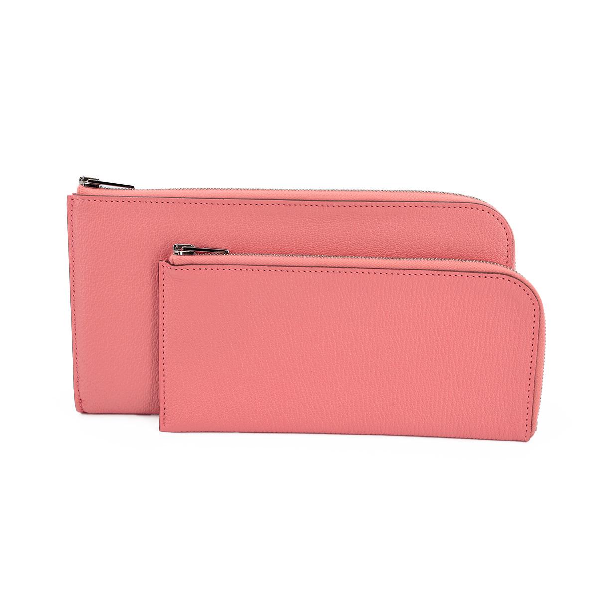 HERMÈS Kelly Wallet in Rose Azalee Chevre leather with Palladium hardware - 1