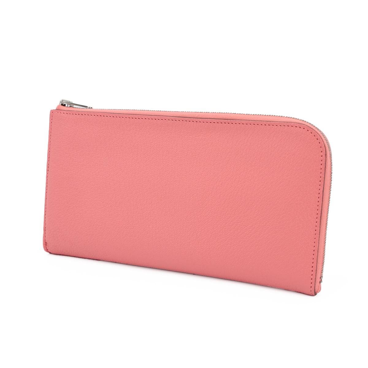 HERMÈS Kelly Wallet in Rose Azalee Chevre leather with Palladium hardware - 3