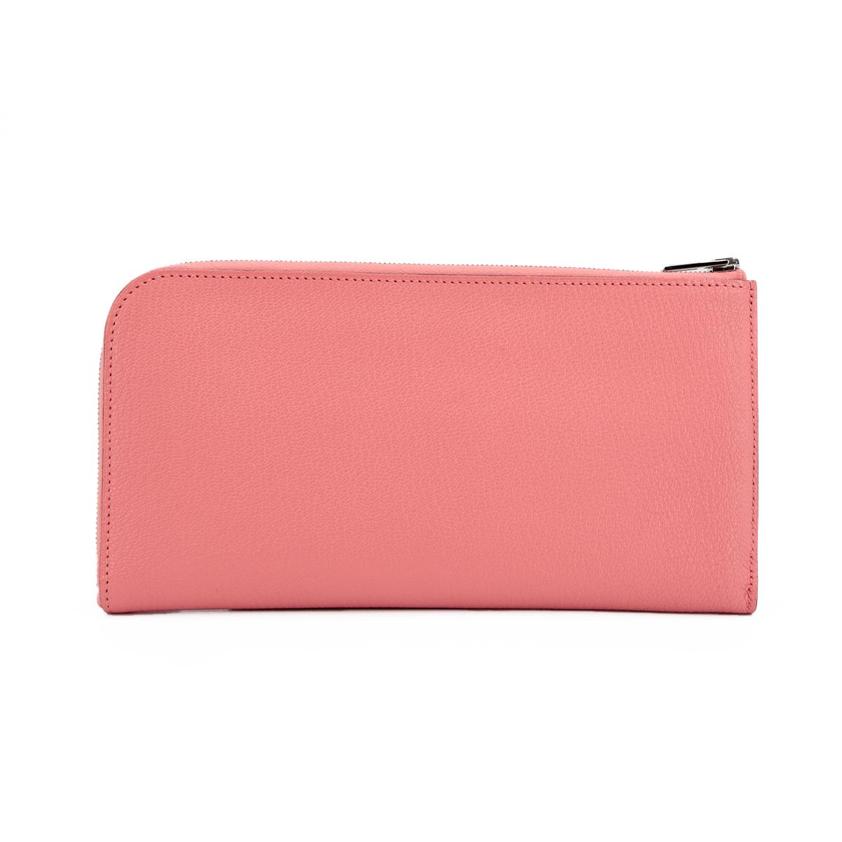 HERMÈS Kelly Wallet in Rose Azalee Chevre leather with Palladium hardware - 4