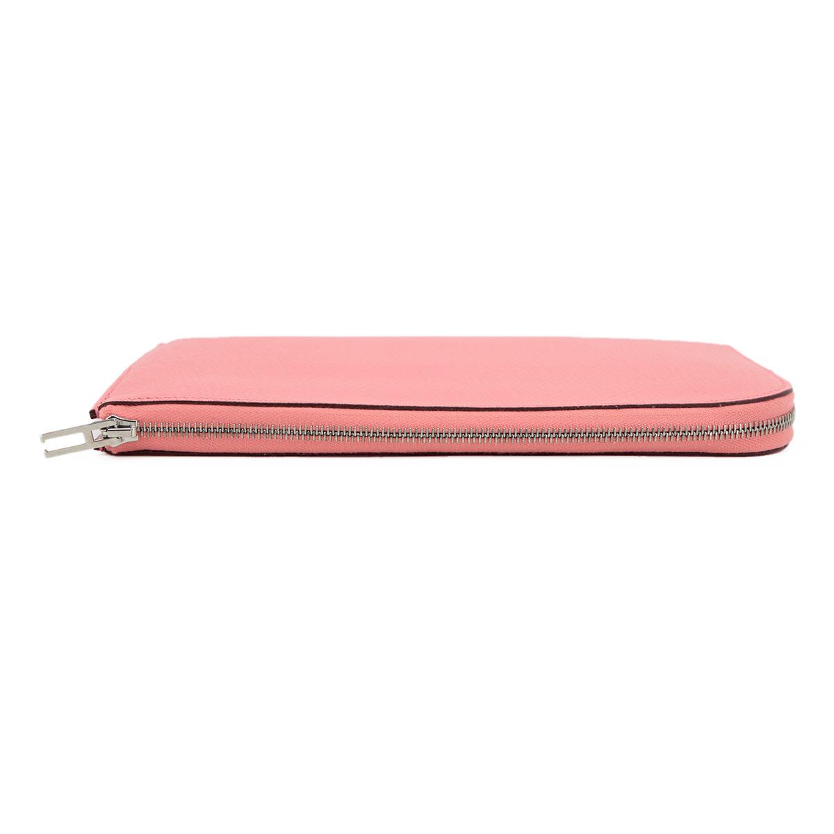 HERMÈS Kelly Wallet in Rose Azalee Chevre leather with Palladium hardware - 5