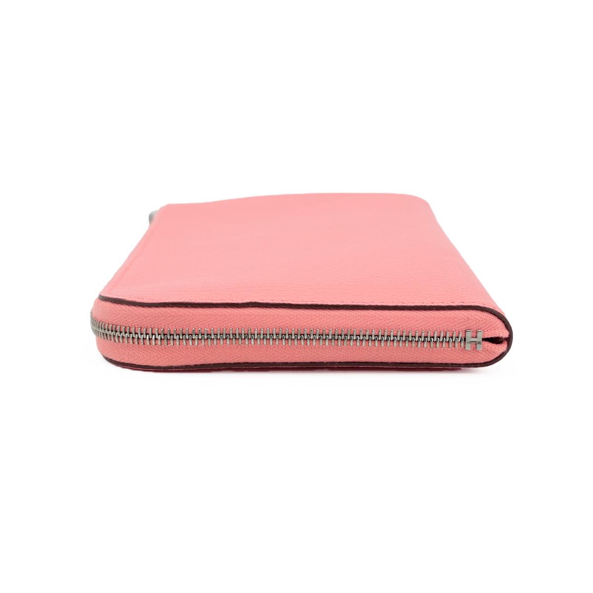HERMÈS Kelly Wallet in Rose Azalee Chevre leather with Palladium hardware - 8