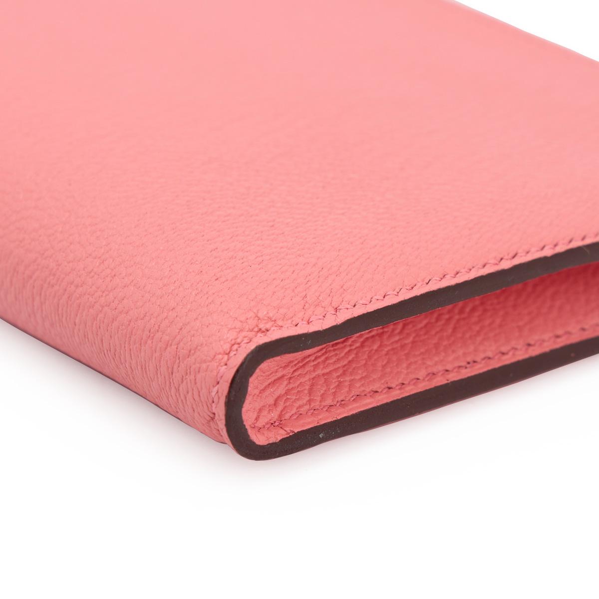HERMÈS Kelly Wallet in Rose Azalee Chevre leather with Palladium hardware - 10