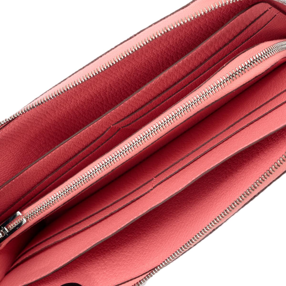 HERMÈS Kelly Wallet in Rose Azalee Chevre leather with Palladium hardware - 15