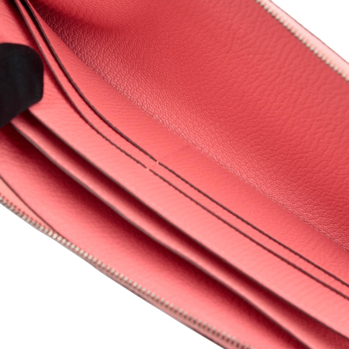 HERMÈS Kelly Wallet in Rose Azalee Chevre leather with Palladium hardware - 16
