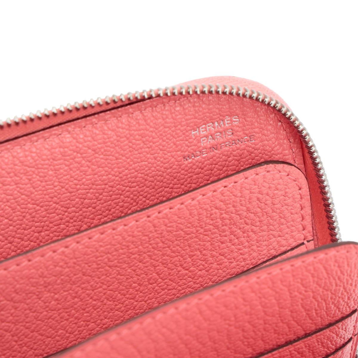 HERMÈS Kelly Wallet in Rose Azalee Chevre leather with Palladium hardware - 18