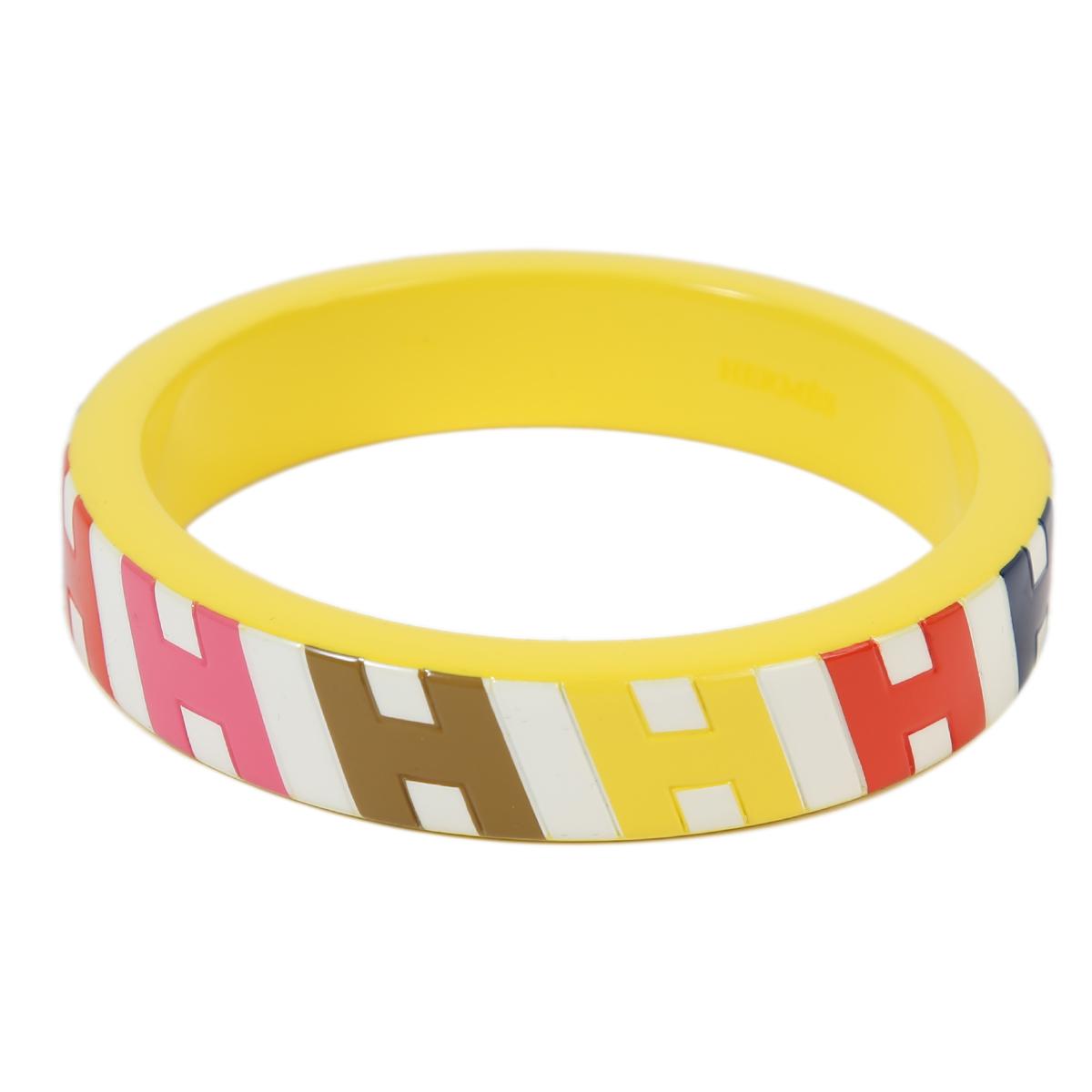 HERMÈS H en Biais bangle in Yellow - 3