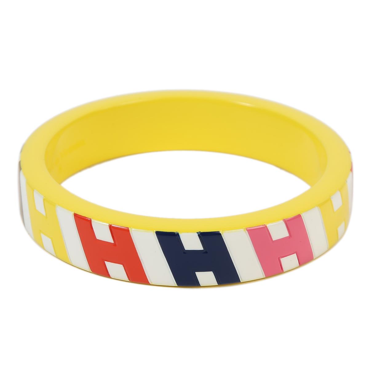 HERMÈS H en Biais bangle in Yellow - 2