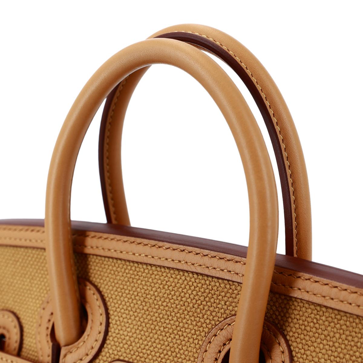 HERMÈS Limited Edition Birkin Cargo 25 handbag in Sesame Swift leather and Canvas with Palladium hardware - 6