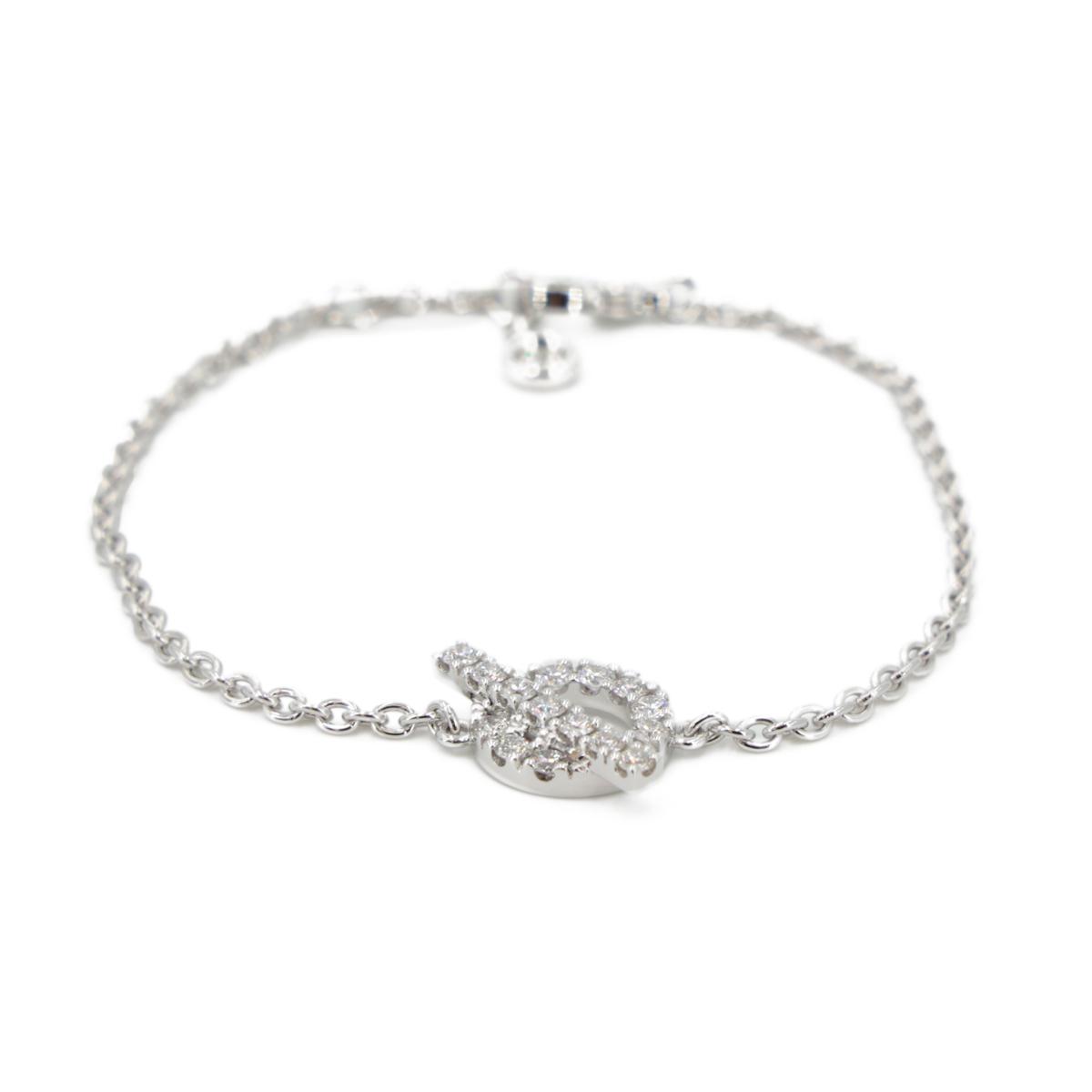 Very Good ( Rank A) HERMÈS Finesse Bracelet Silver WG - 1