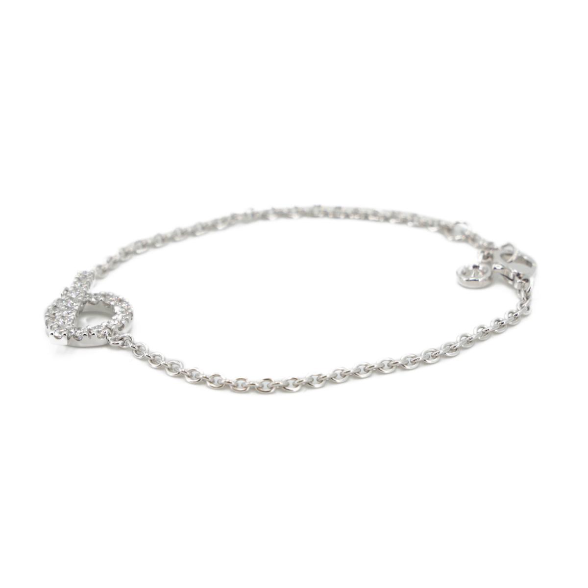 Very Good ( Rank A) HERMÈS Finesse Bracelet Silver WG - 3