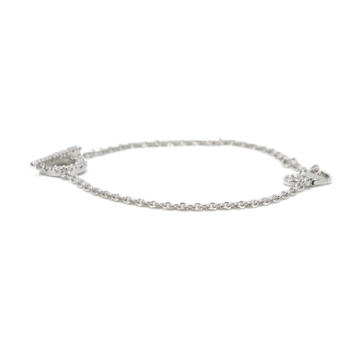 Very Good ( Rank A) HERMÈS Finesse Bracelet Silver WG - 4