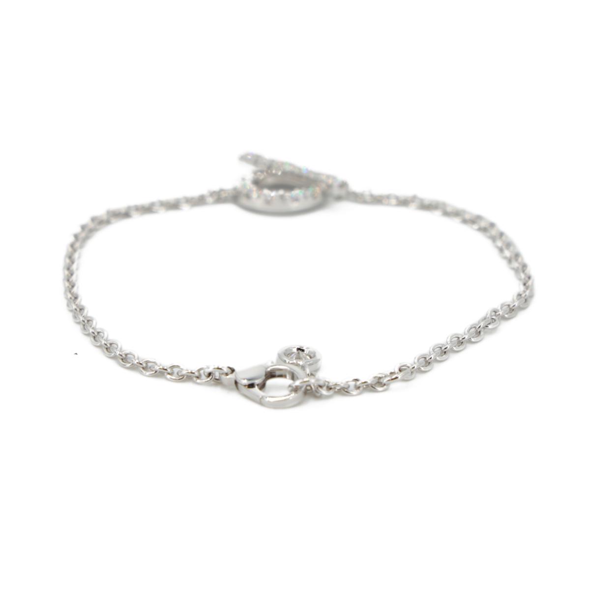 Very Good ( Rank A) HERMÈS Finesse Bracelet Silver WG - 2