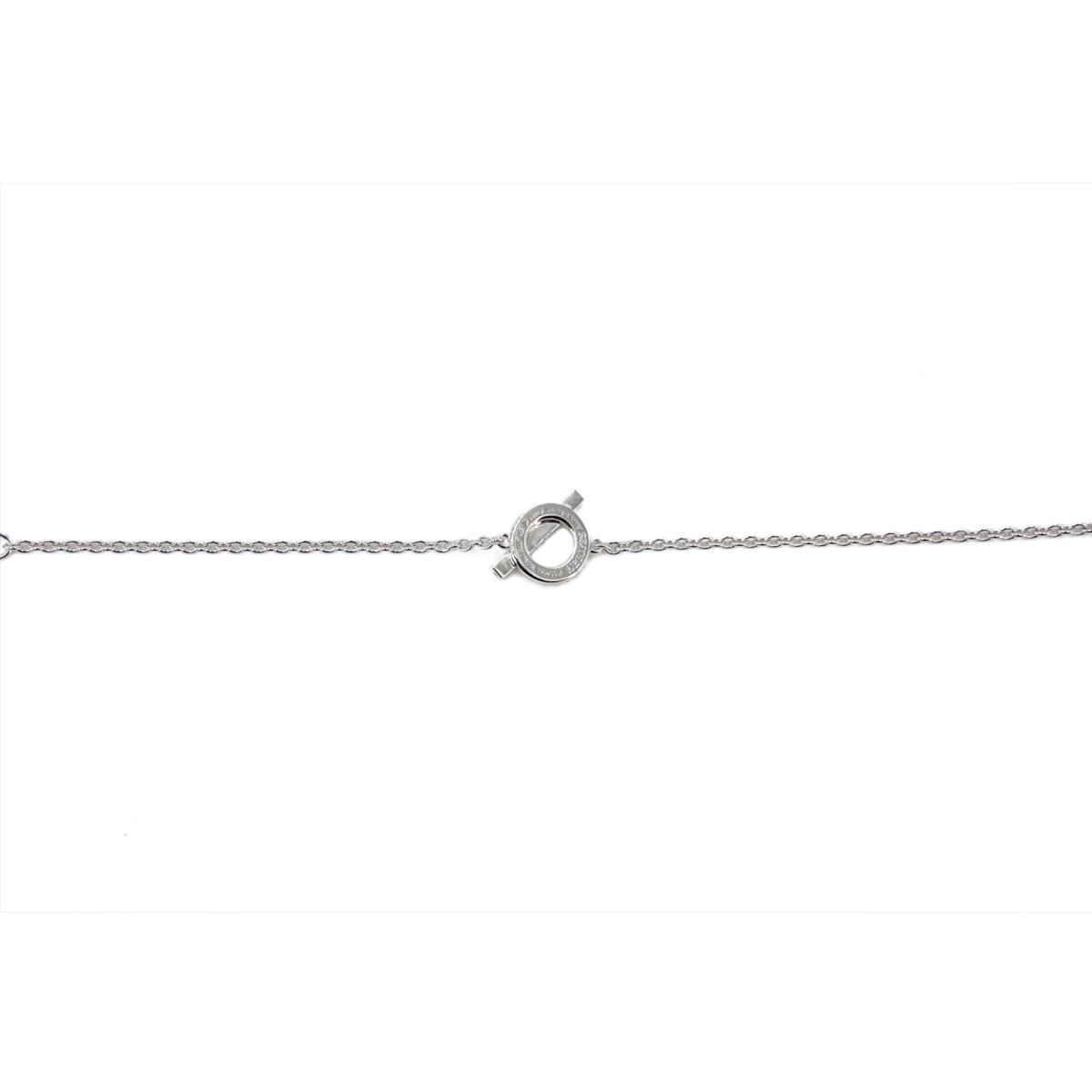 Very Good ( Rank A) HERMÈS Finesse Bracelet Silver WG - 8