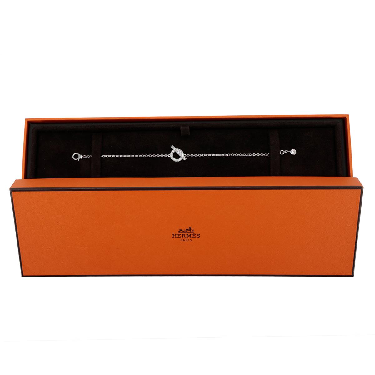 Very Good ( Rank A) HERMÈS Finesse Bracelet Silver WG - 9