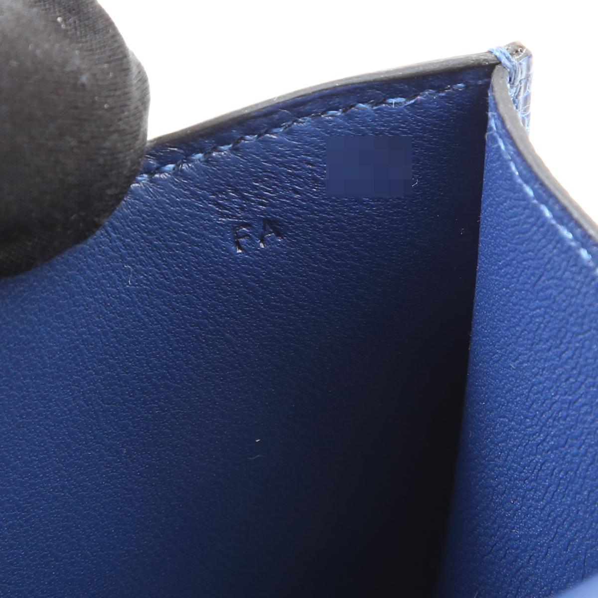 Excellent ( Rank SA ) HERMÈS Micro Constance Bleu Saphir (73) Lizard Gold hardware D (2019) - 18