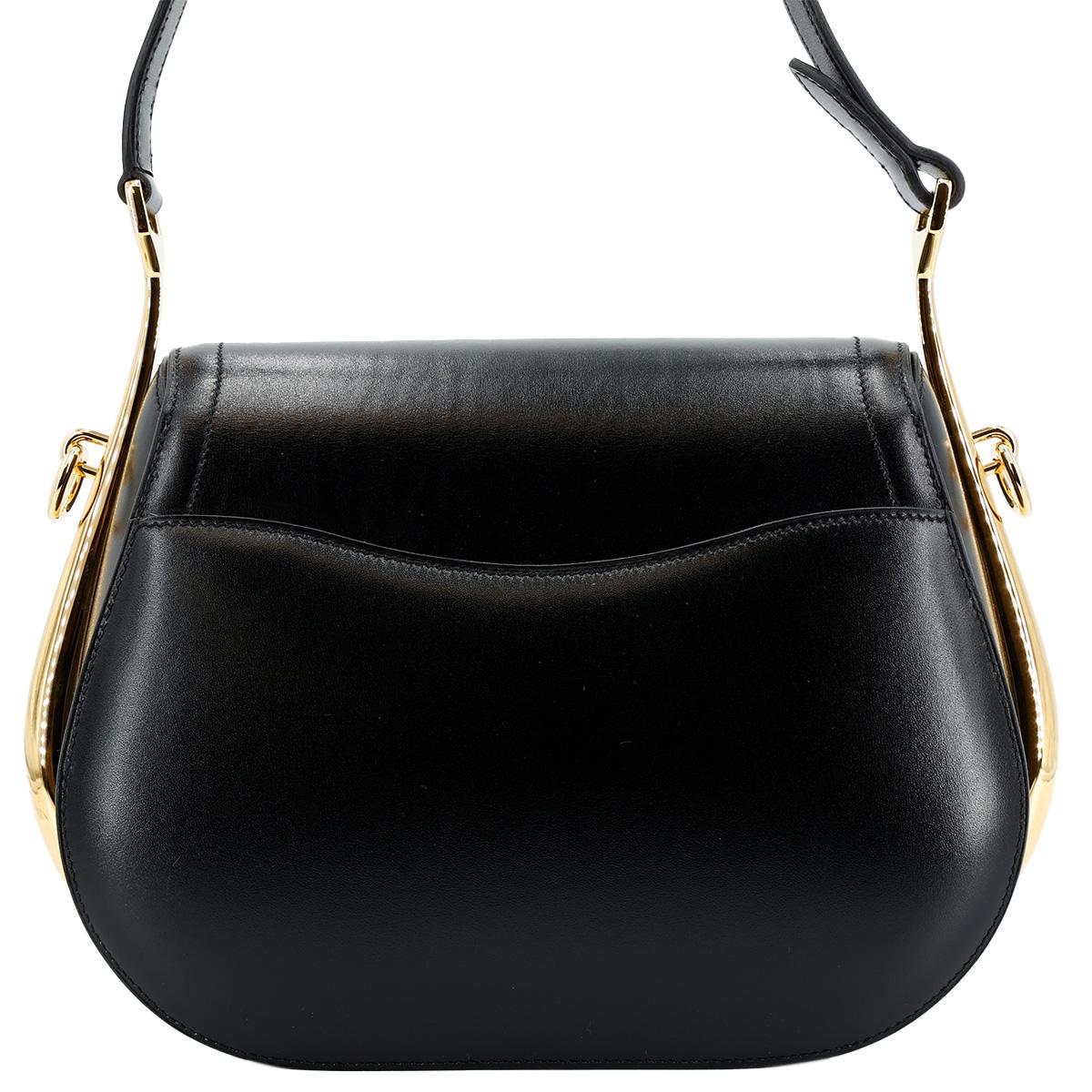 SA超美品 HERMÈS 愛馬仕 Passe-guide 89 黑色 Noir Box牛皮 金扣 □R刻 2014年 - 3