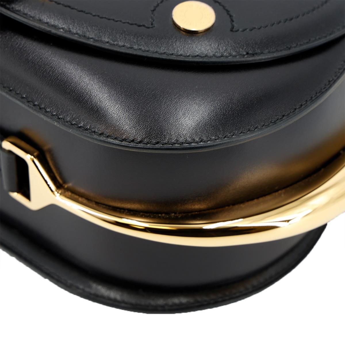 SA超美品 HERMÈS 愛馬仕 Passe-guide 89 黑色 Noir Box牛皮 金扣 □R刻 2014年 - 9