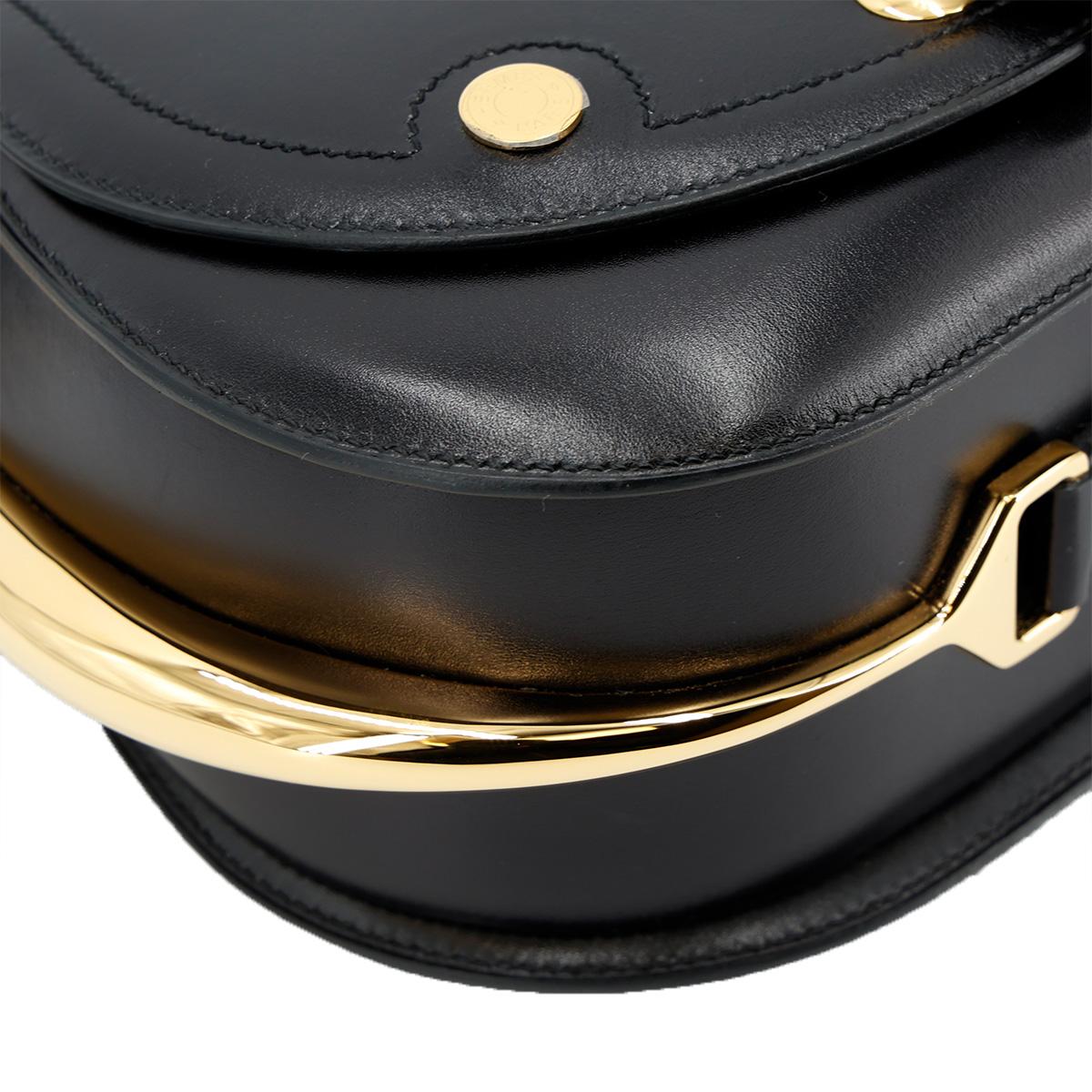SA超美品 HERMÈS 愛馬仕 Passe-guide 89 黑色 Noir Box牛皮 金扣 □R刻 2014年 - 8